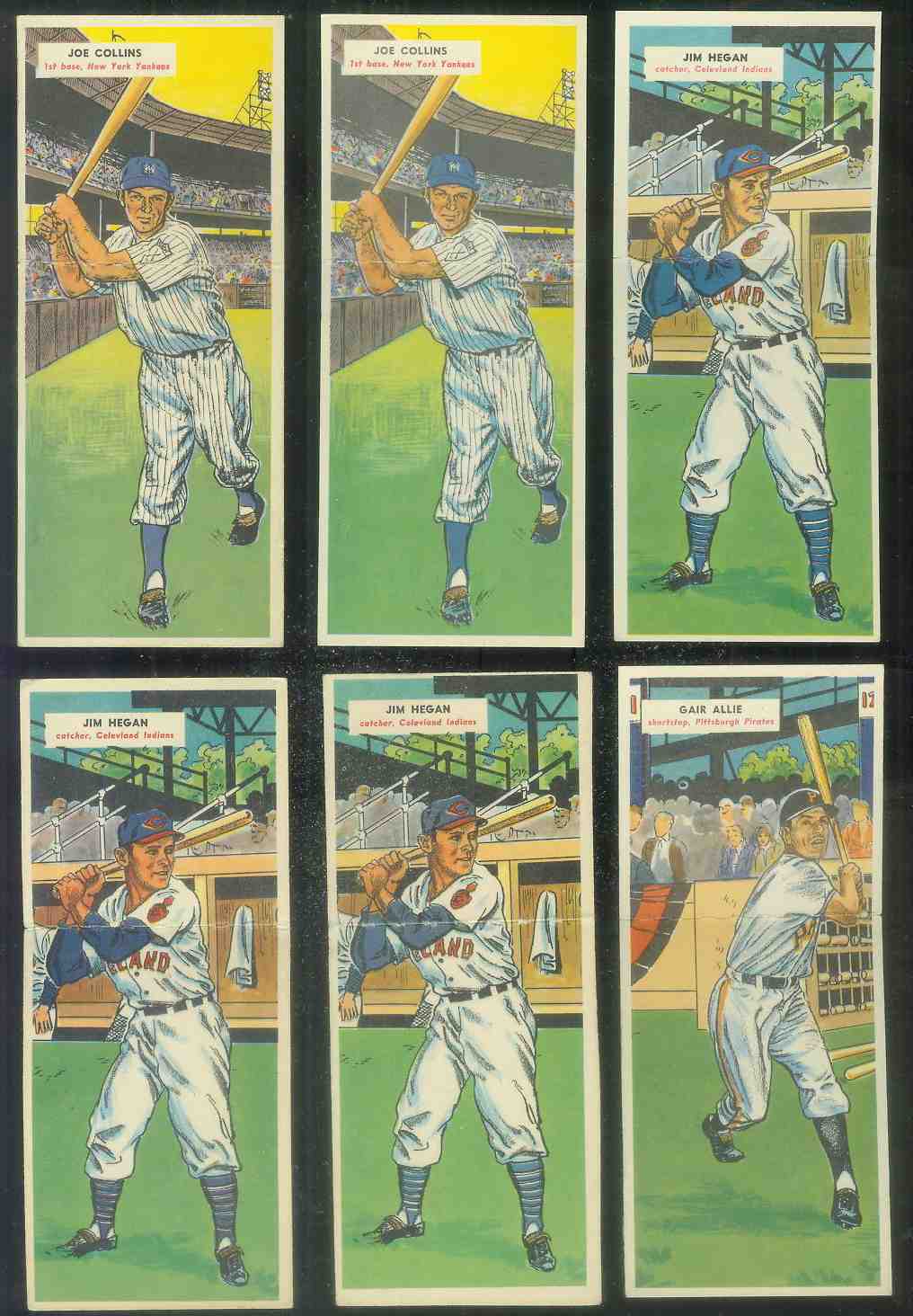1955 Topps DoubleHeader #.71 Gair Allie / #72 Grady Hatton Baseball cards value