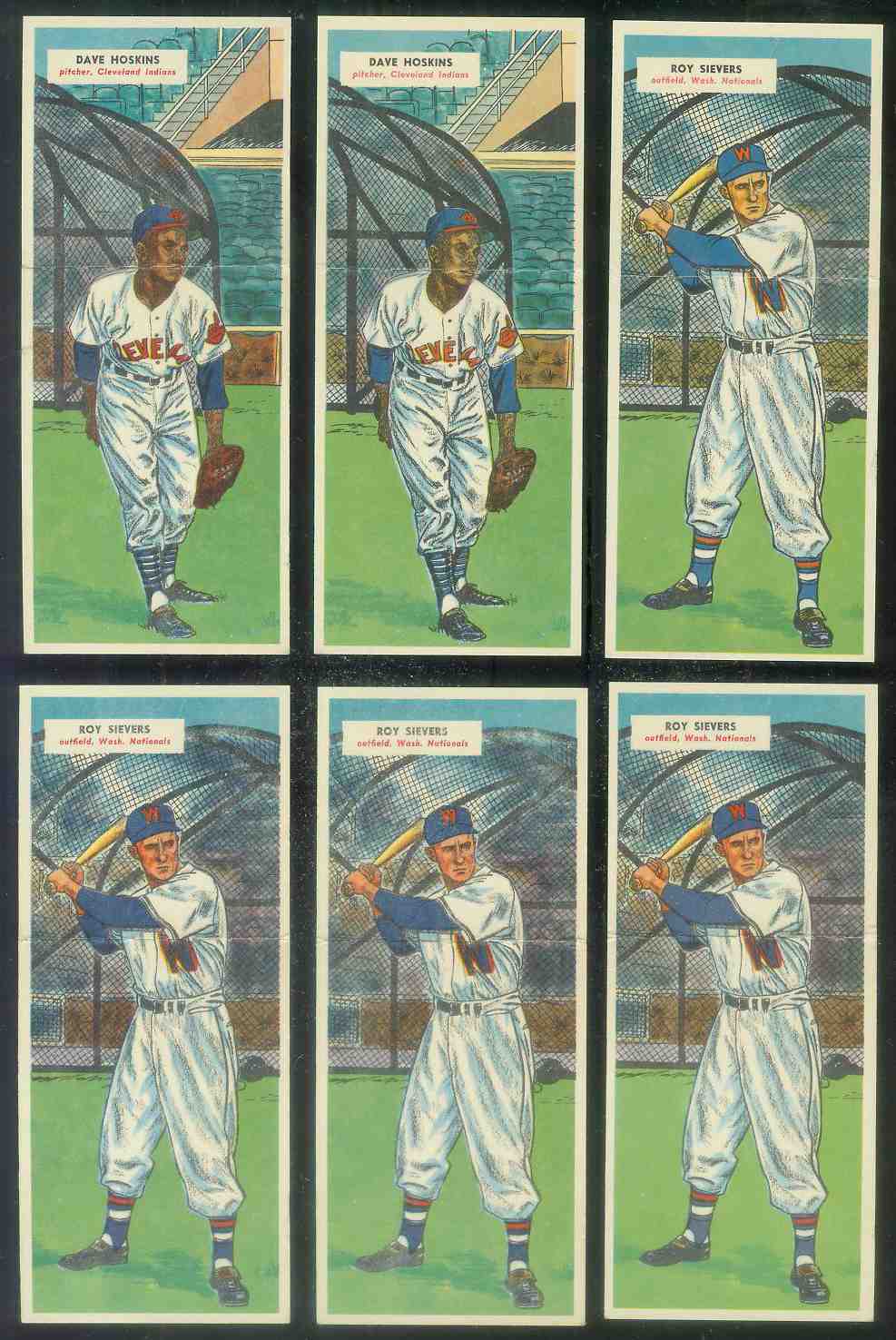 1955 Topps DoubleHeader #.79 Roy Sievers / #80 Art Fowler Baseball cards value