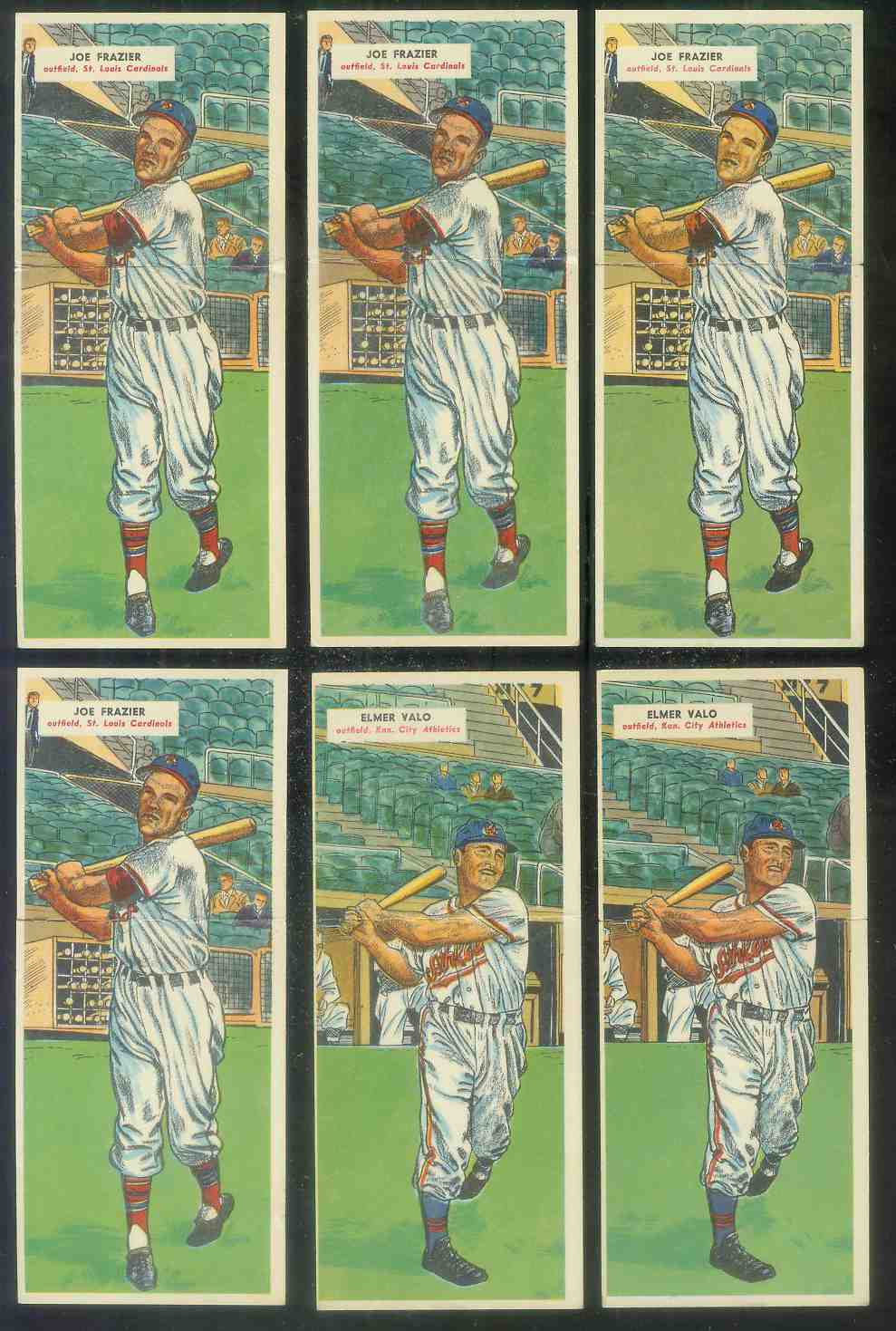 1955 Topps DoubleHeader #.85 Elmer Valo / #86 Hal Brown Baseball cards value