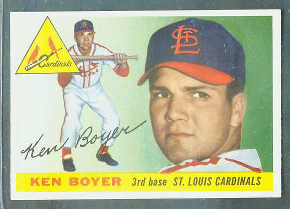 1955 Topps #125 Ken Boyer ROOKIE [#a] (Cardinals) Baseball cards value