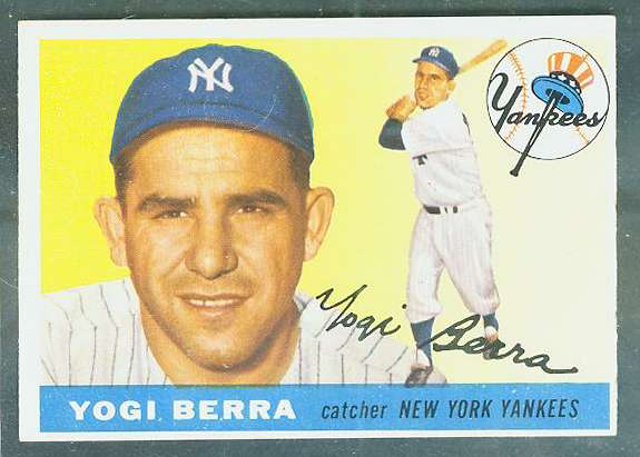 1955 Topps #198 Yogi Berra SCARCE HIGH NUMBER [#] (Yankees) Baseball cards value