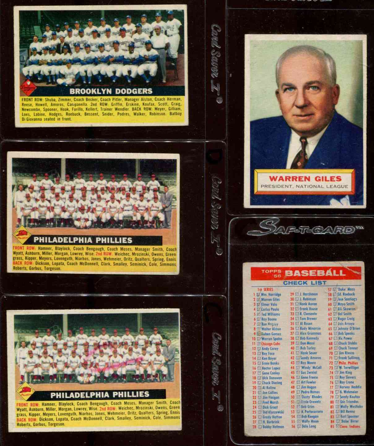 1956 Topps  #1/3 CHECKLIST [#c] Baseball cards value