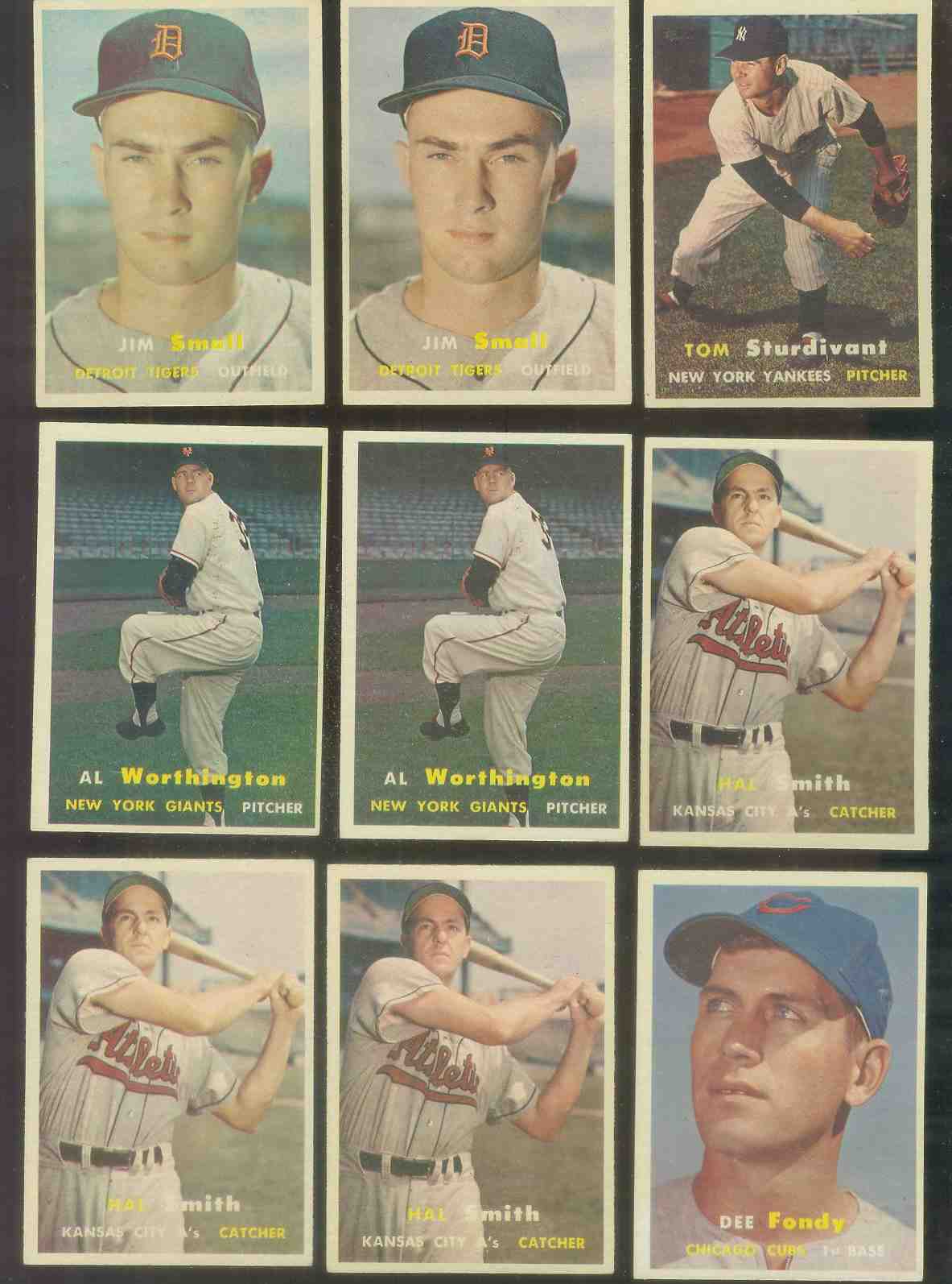 1957 Topps #.33 Jim Small (Tigers) Baseball cards value
