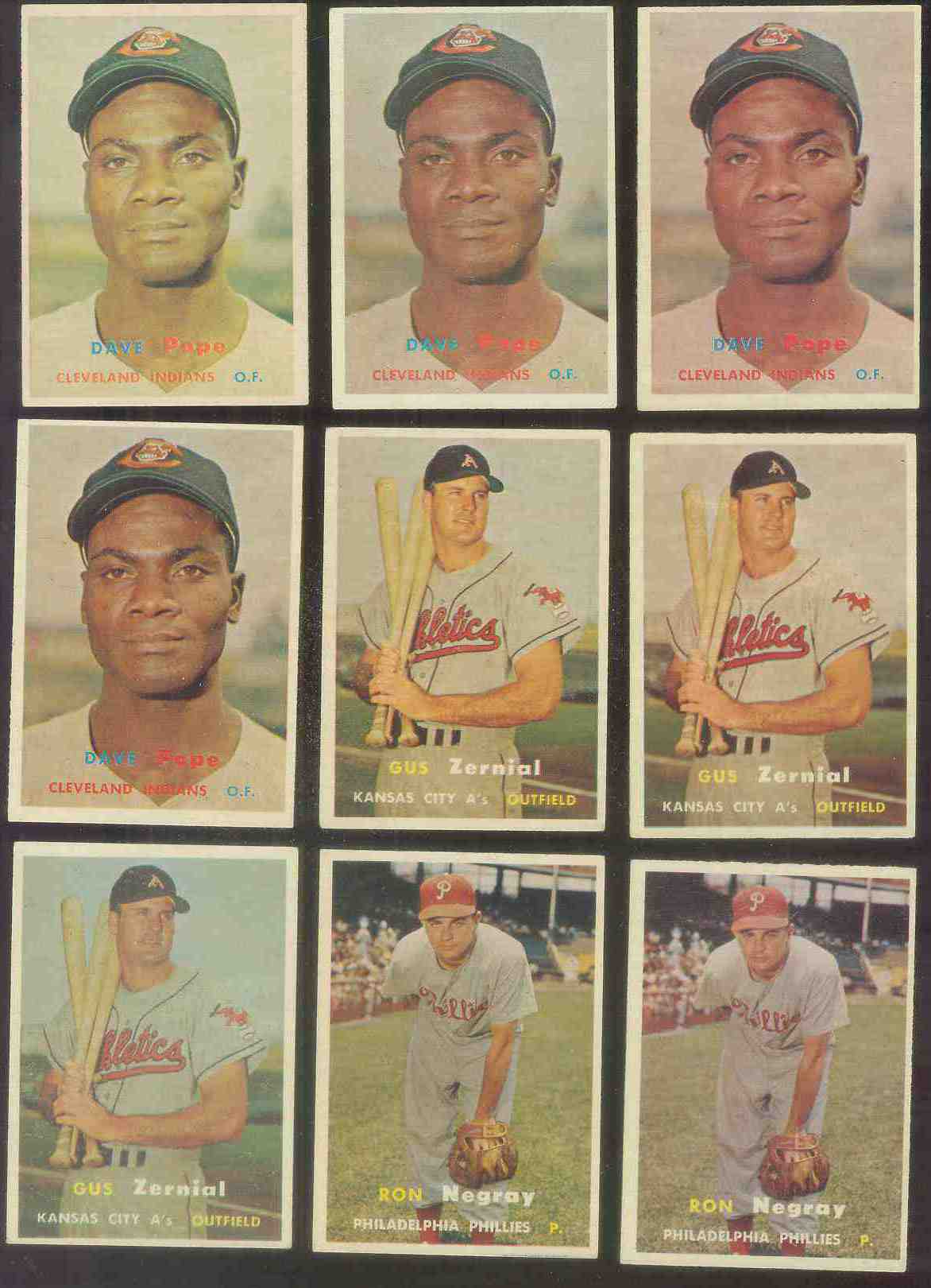 1957 Topps #249 Dave Pope (Indians) Baseball cards value