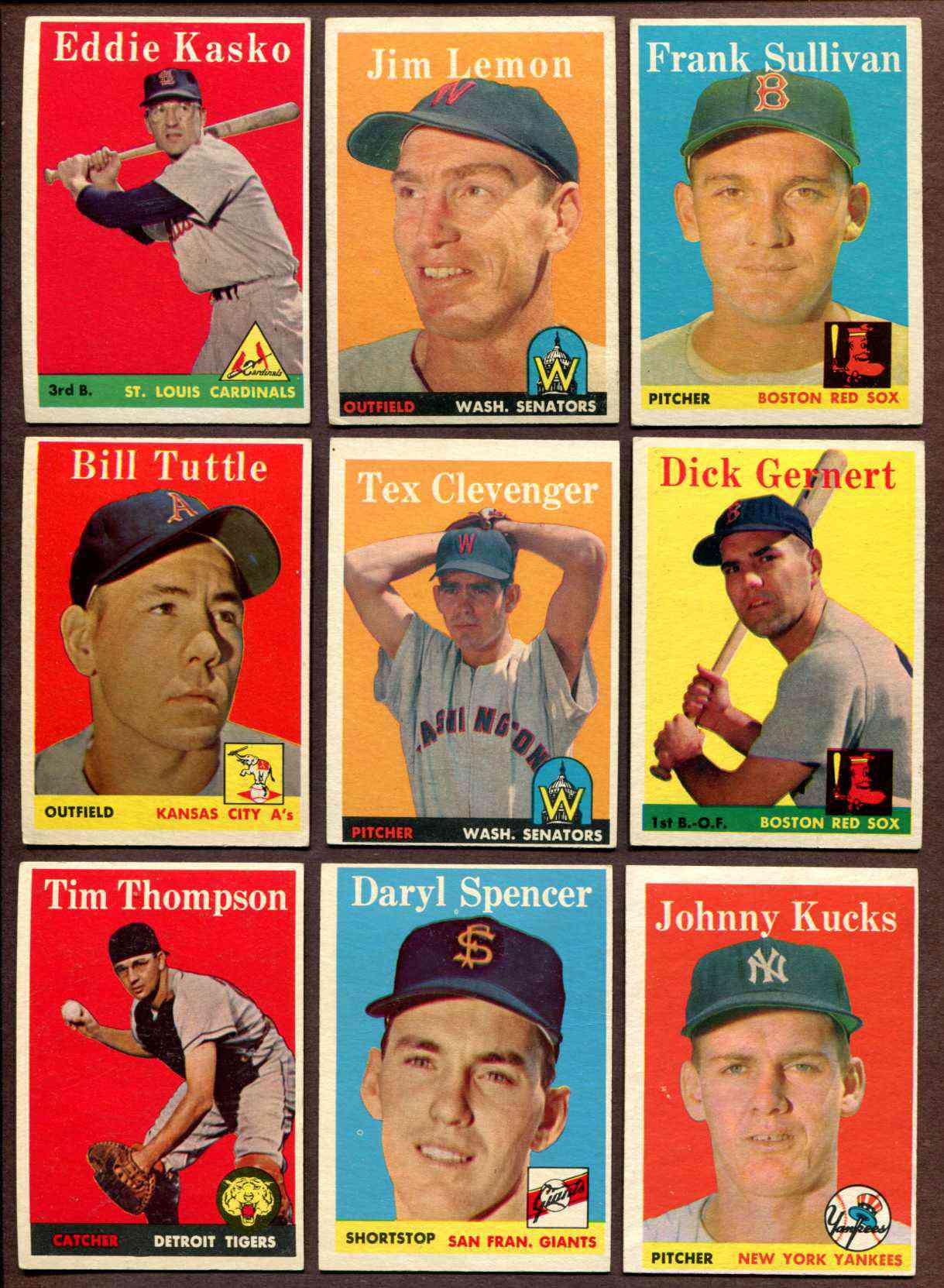 Detroit Tigers Outfielder Bill Tuttle 1955 Bowman Baseball Card 35