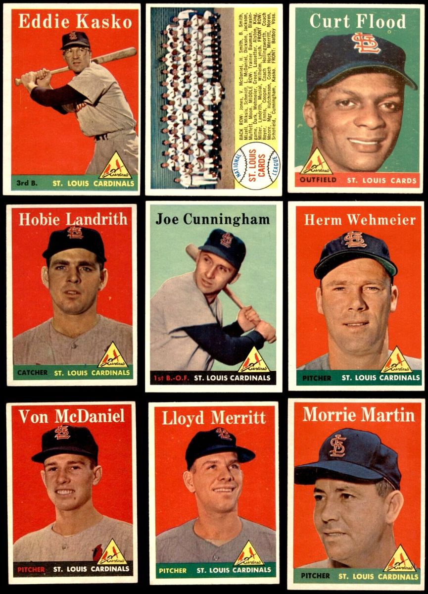 1958 Topps  - CARDINALS COMPLETE TEAM SET (27) Baseball cards value