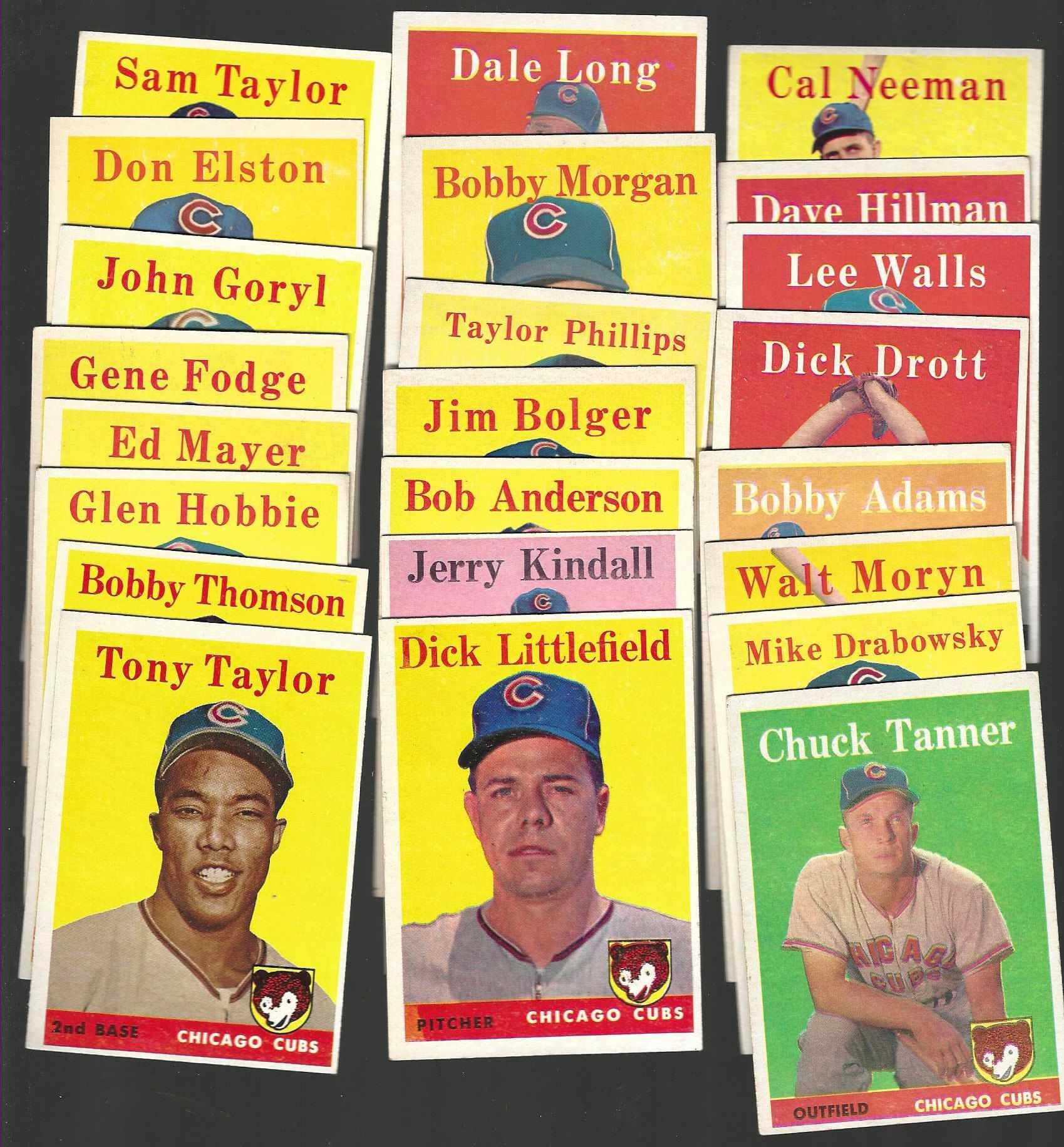 1958 Topps  - CUBS Starter Team Set (25/28) Baseball cards value