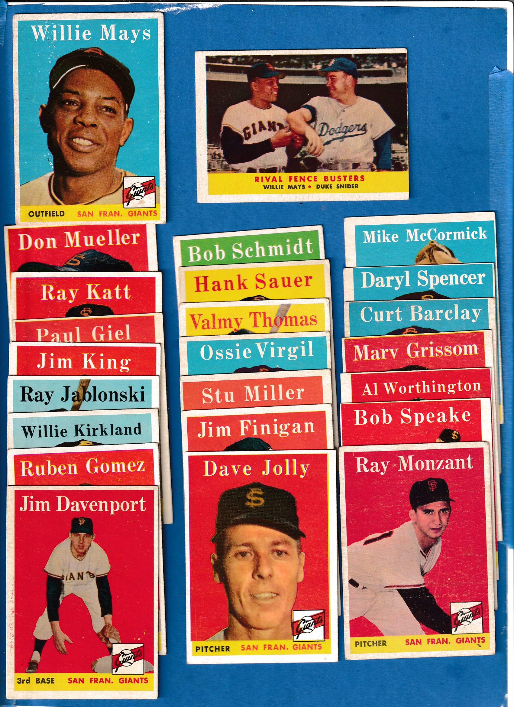 1958 Topps  - GIANTS Near Team Set (29/31) Baseball cards value