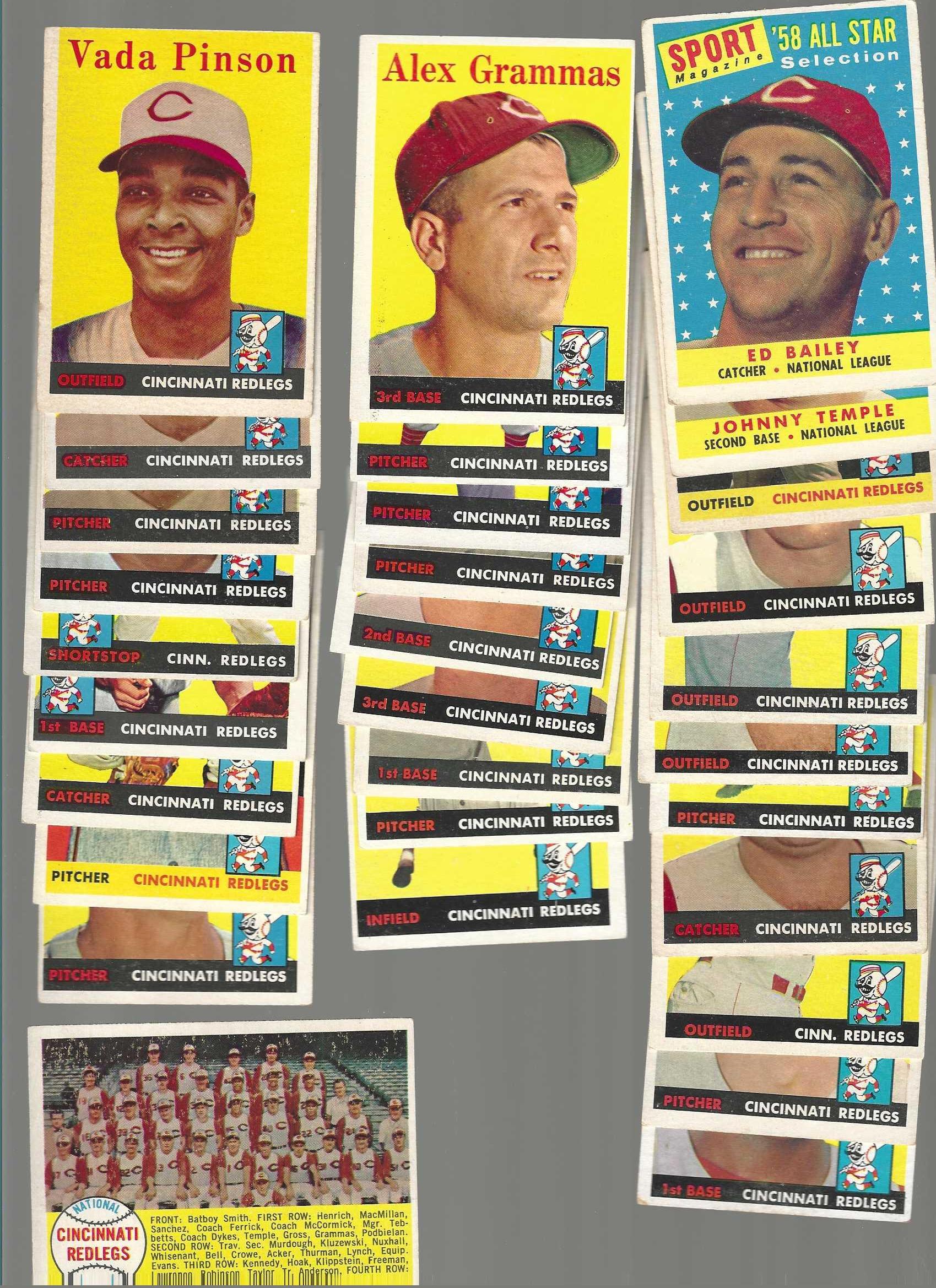 1958 Topps  - REDS Near Complete Team Set (28/30) Baseball cards value