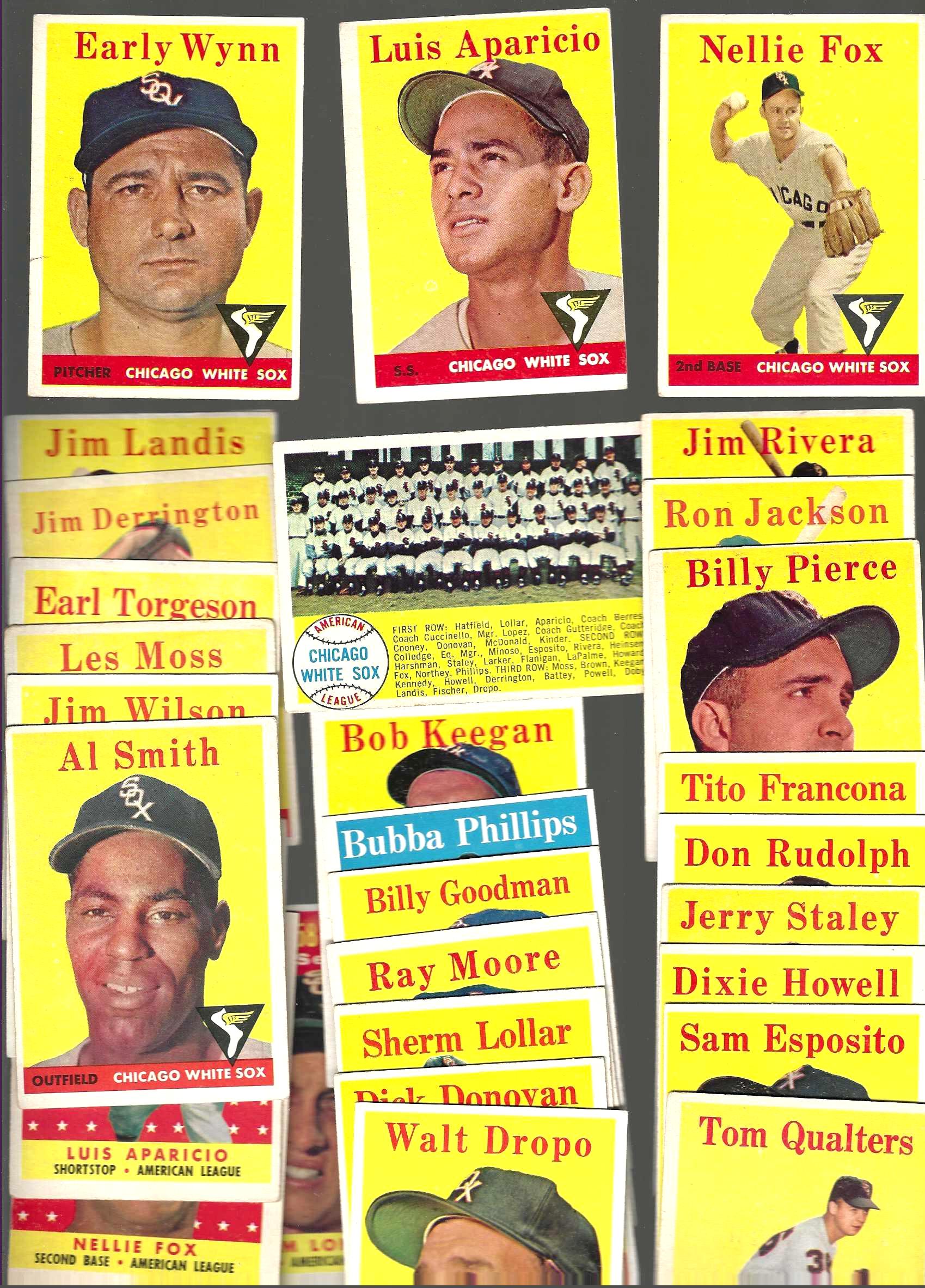 1958 Topps  - WHITE SOX COMPLETE Team Set (28+3 bonus) Baseball cards value