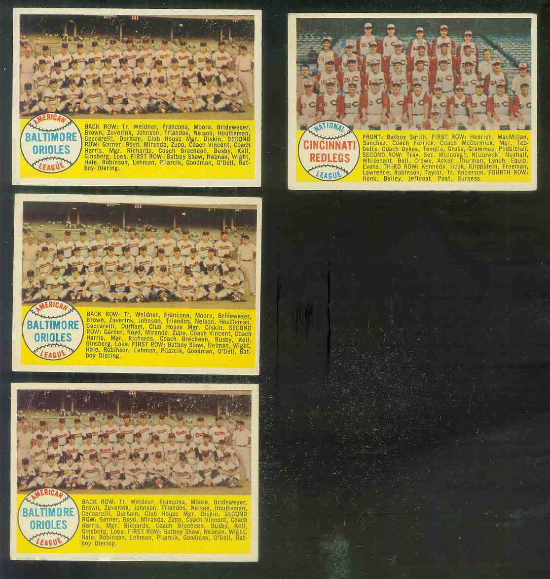 1958 Topps #408A Orioles TEAM card [#c] (Alphabetical checklist) Baseball cards value