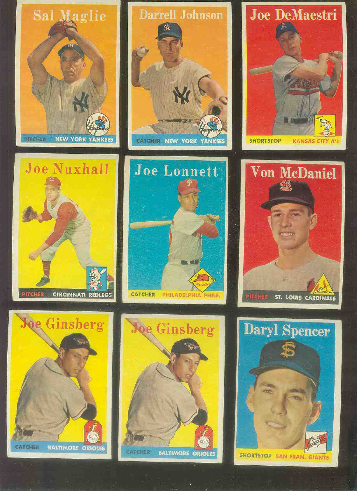 1958 Topps #.67 Joe Ginsberg (Orioles) Baseball cards value