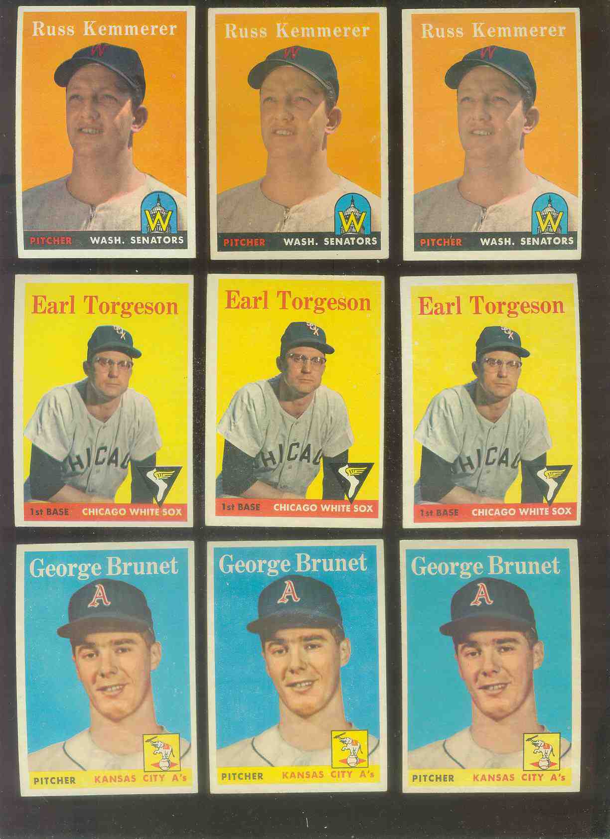 1958 Topps #139 George Brunet (Kansas City A's) Baseball cards value