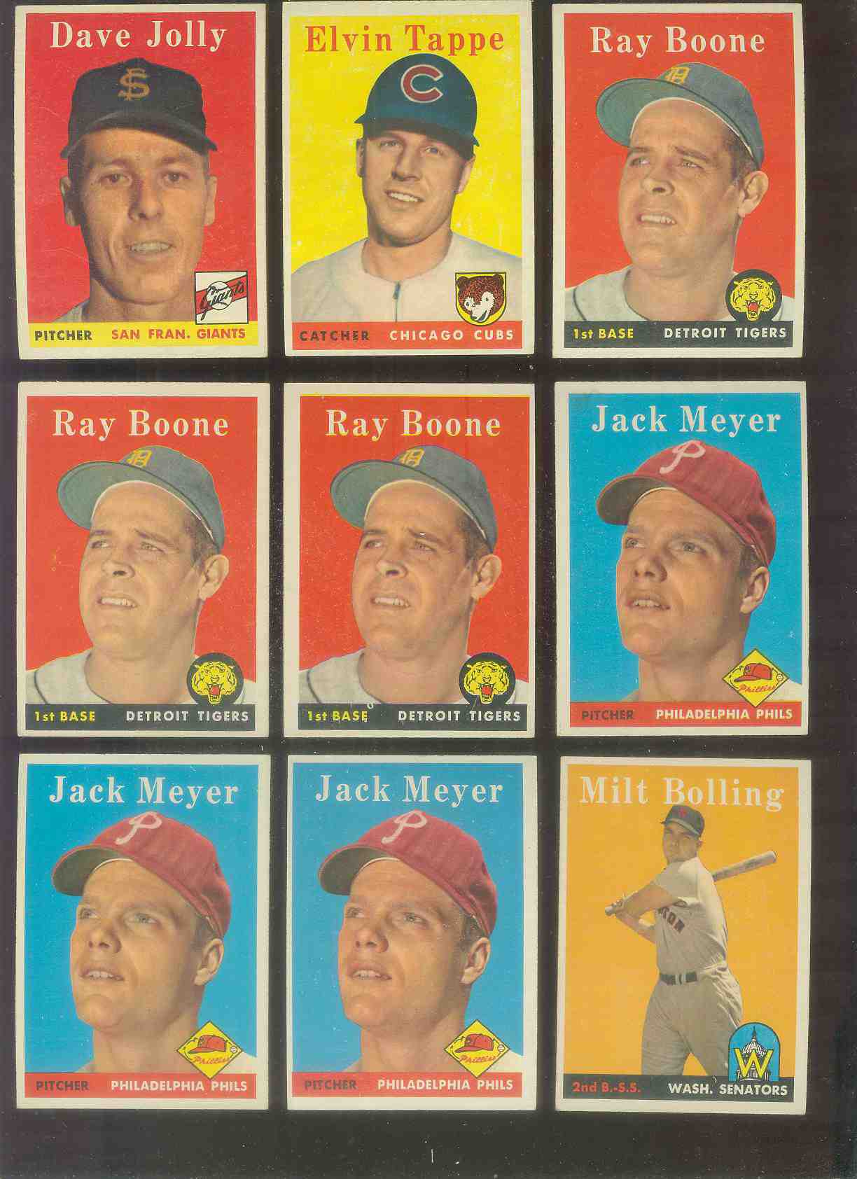 1958 Topps #188 Milt Bolling UER (Senators) Baseball cards value