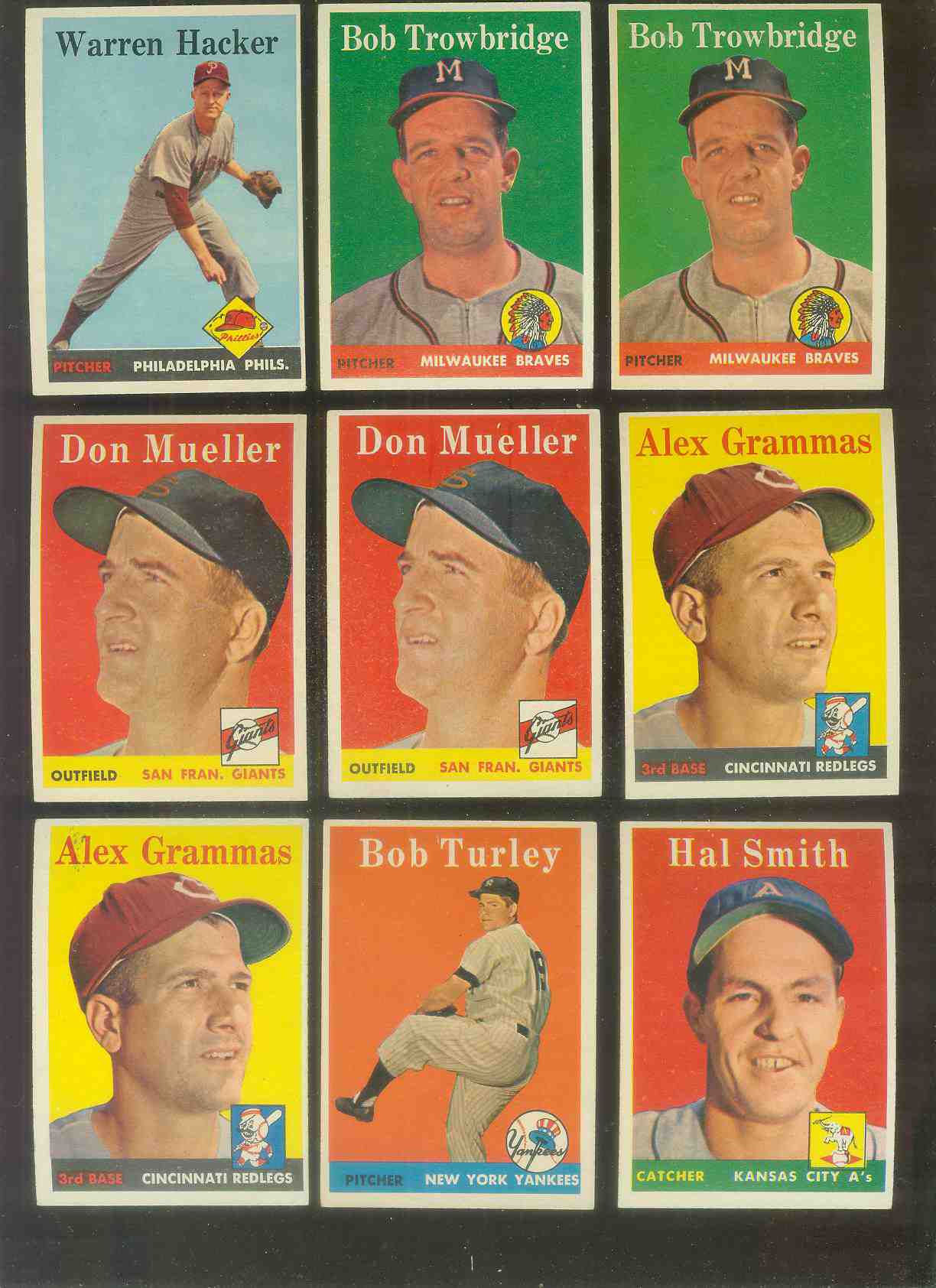 1958 Topps #252 Bob Trowbridge (Braves) Baseball cards value