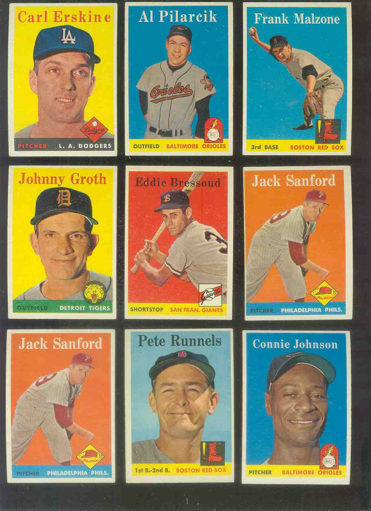 1958 Topps #260 Frank Malzone (Red Sox) Baseball cards value