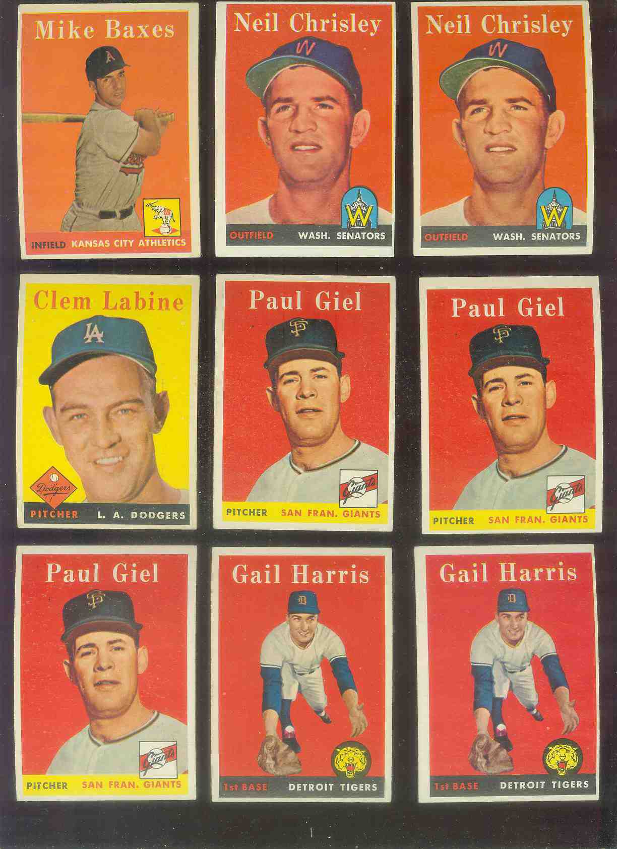 1958 Topps #303 Neil Chrisley (Senators) Baseball cards value