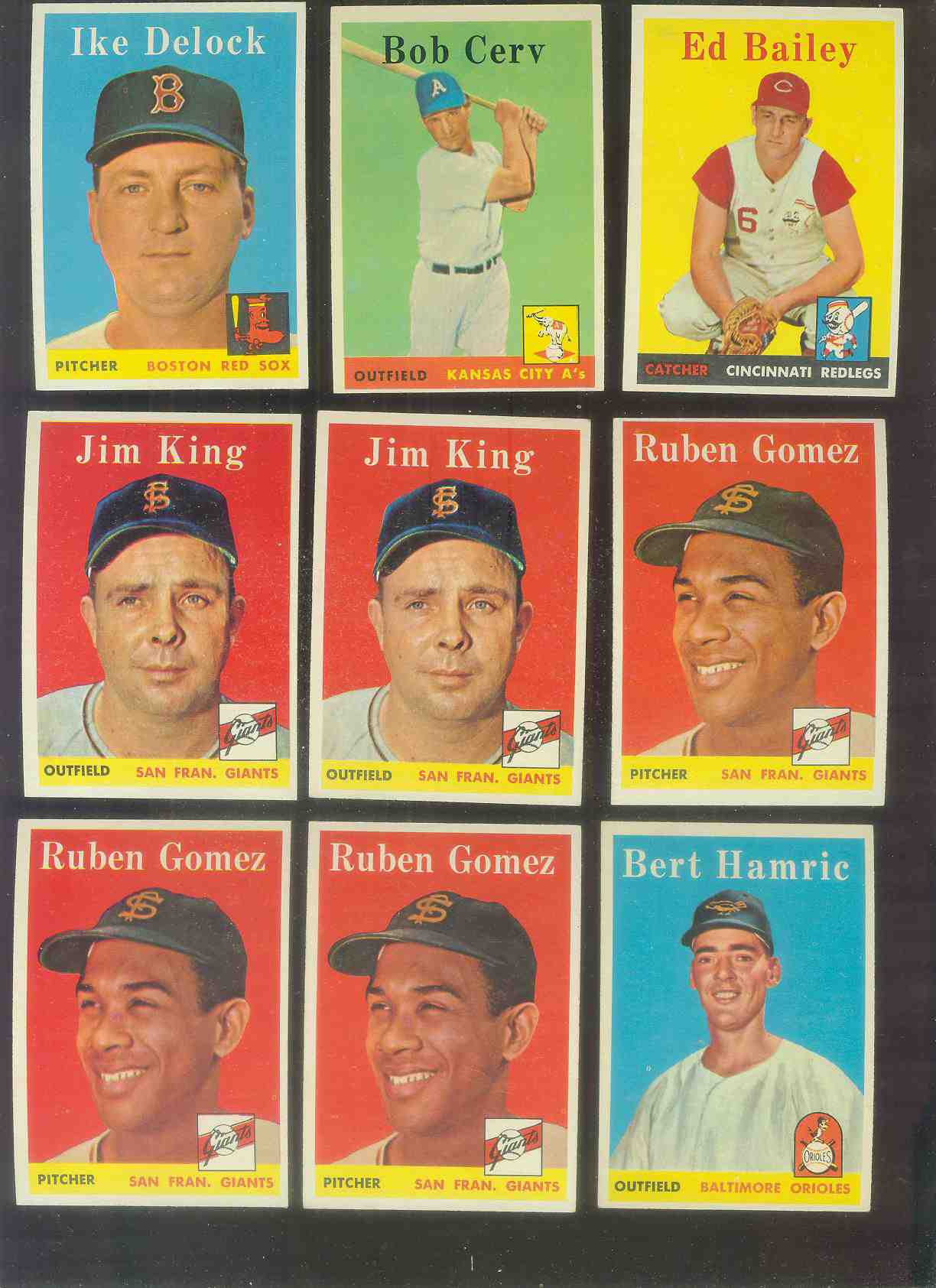 1958 Topps #335 Ruben Gomez (Giants) Baseball cards value