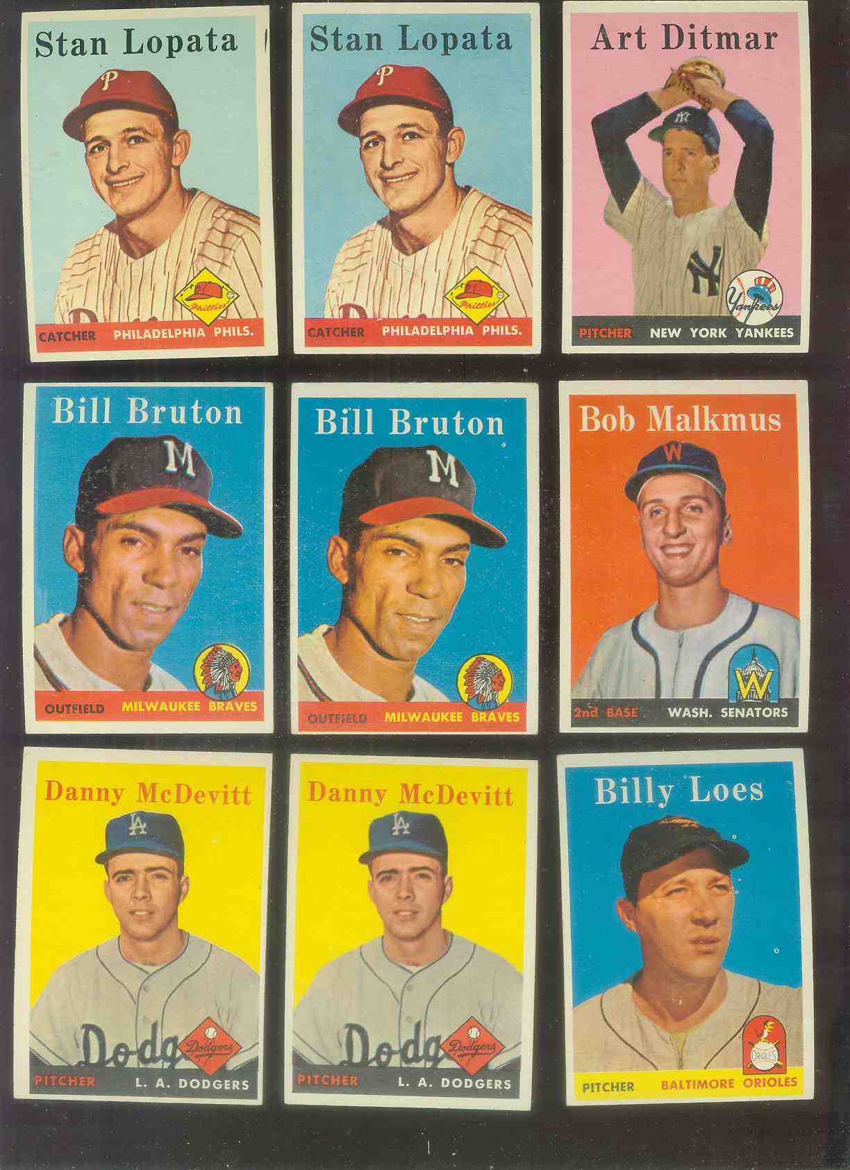 1958 Topps #357 Danny McDevitt (Dodgers) Baseball cards value