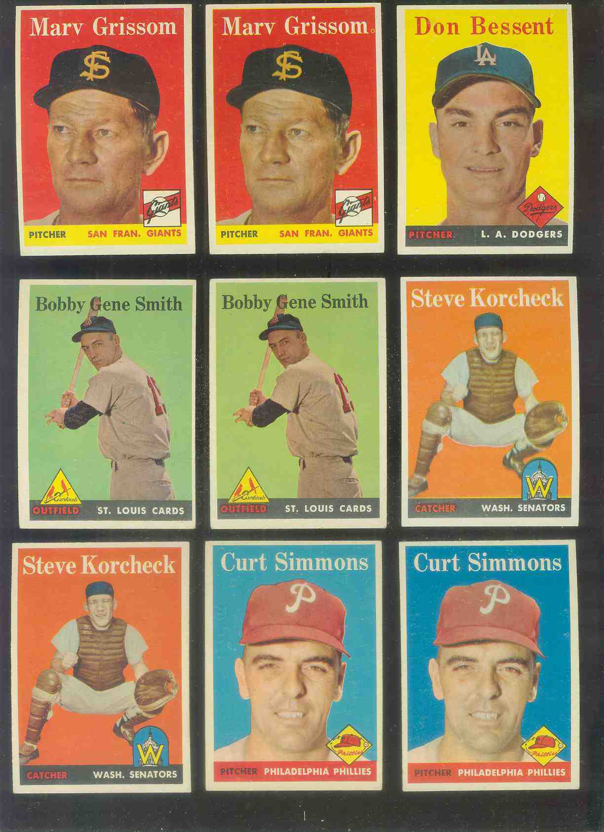 1958 Topps #399 Marv Grissom (Giants) Baseball cards value