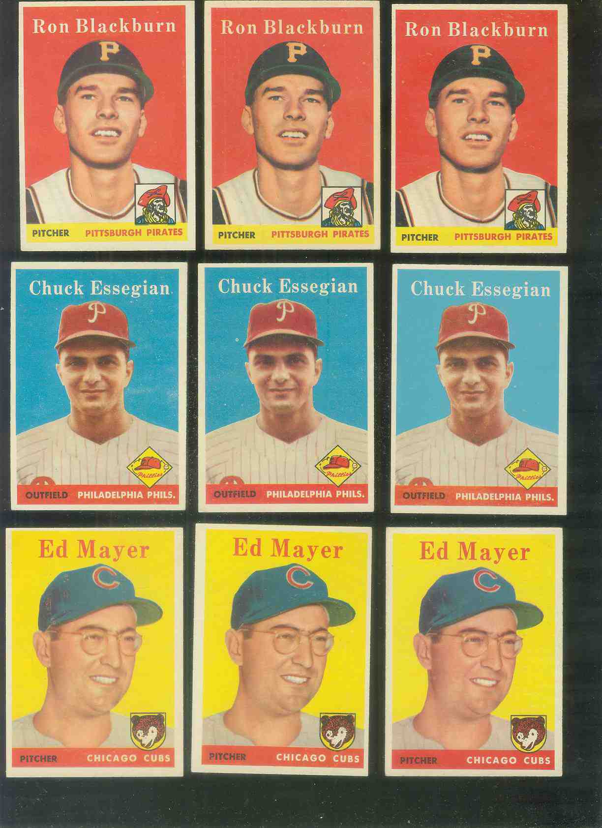 1958 Topps #459 Ron Blackburn (Pirates) Baseball cards value