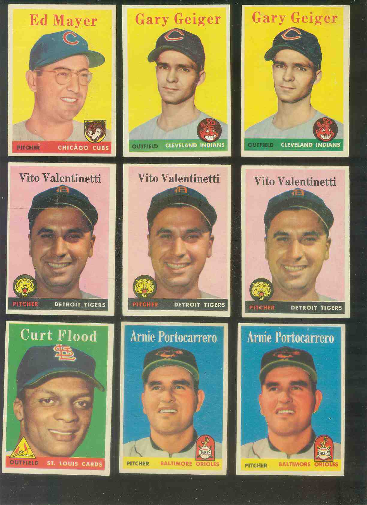 1958 Topps #462 Gary Geiger SCARCE SHORT PRINT (Indians) Baseball cards value