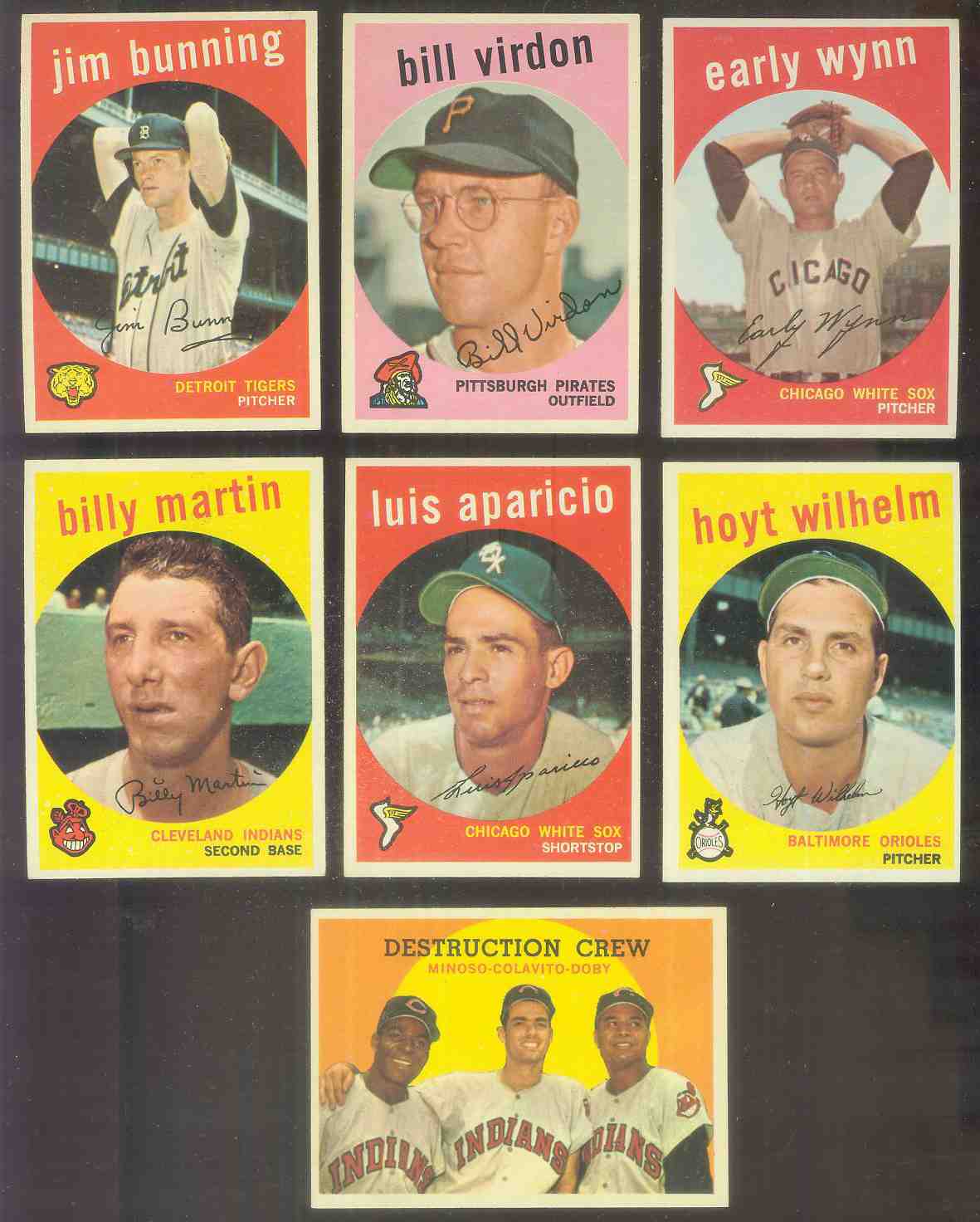 1959 Topps #166 'Destruction Crew' [#] (Indians) Baseball cards value