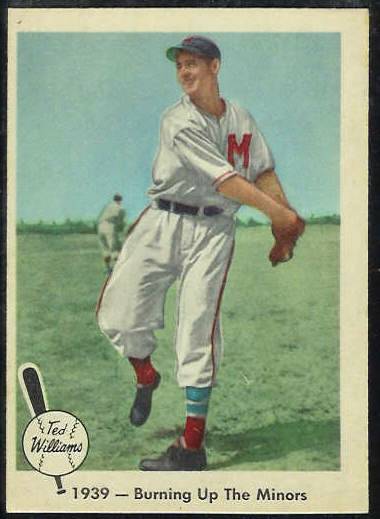 1959 Fleer Ted Williams #12 'Burning Up Minors' [#b] (Red Sox) Baseball cards value