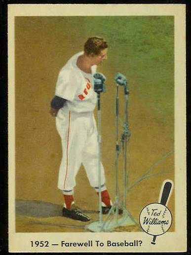 1959 Fleer Ted Williams #45 'Farewell to Baseball' (Red Sox) Baseball cards value