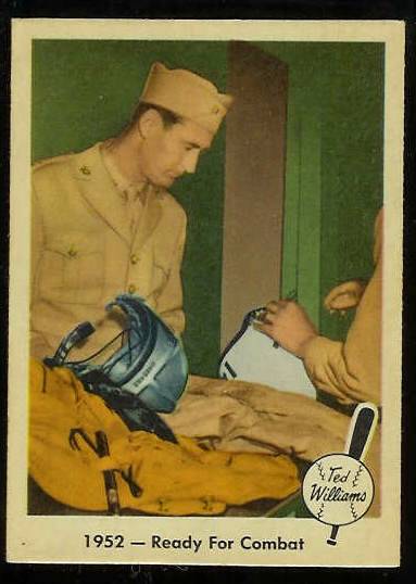 1959 Fleer Ted Williams #46 'Ready for Combat' [#b] (Red Sox) Baseball cards value