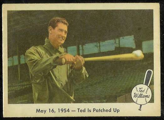 1959 Fleer Ted Williams #51 'Ted is Patched Up' (Red Sox) Baseball cards value