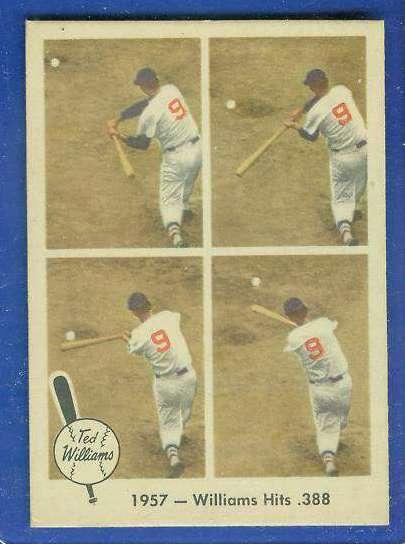 1959 Fleer Ted Williams #58 'Williams Hits .388' [#b] (Red Sox) Baseball cards value