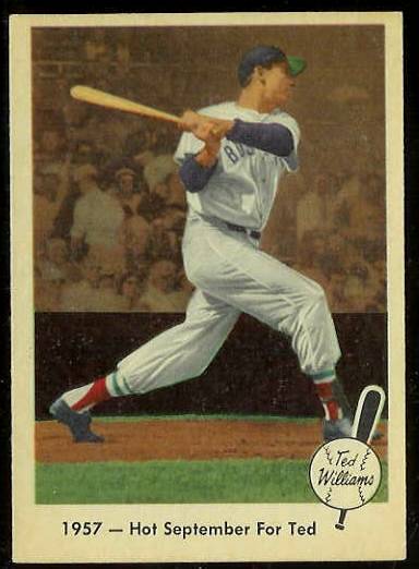 1959 Fleer Ted Williams #59 'Hot September for Ted' (Red Sox) Baseball cards value