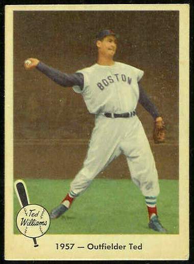1959 Fleer Ted Williams #61 '1957 Outfielder Ted' [#asc] (Red Sox) Baseball cards value
