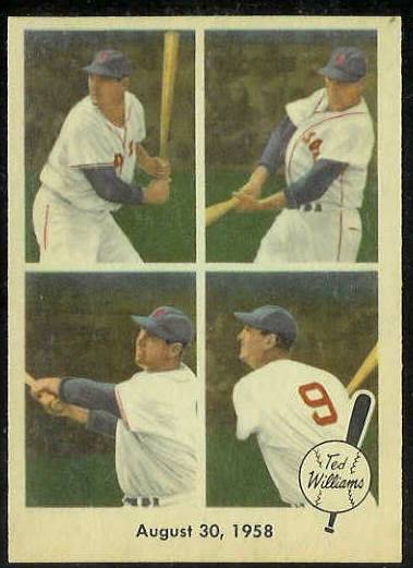 1959 Fleer Ted Williams #65 '1958 August 30' [#b] (Red Sox) Baseball cards value