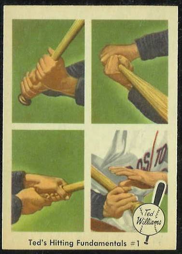 1959 Fleer Ted Williams #71 'Hitting Fundamentals #1' (Red Sox) Baseball cards value