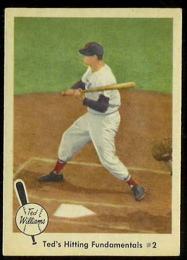 1959 Fleer Ted Williams #72 'Hitting Fundamentals #2' (Red Sox) Baseball cards value