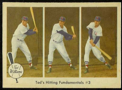 1959 Fleer Ted Williams #73 'Hitting Fundamentals #3' (Red Sox) Baseball cards value