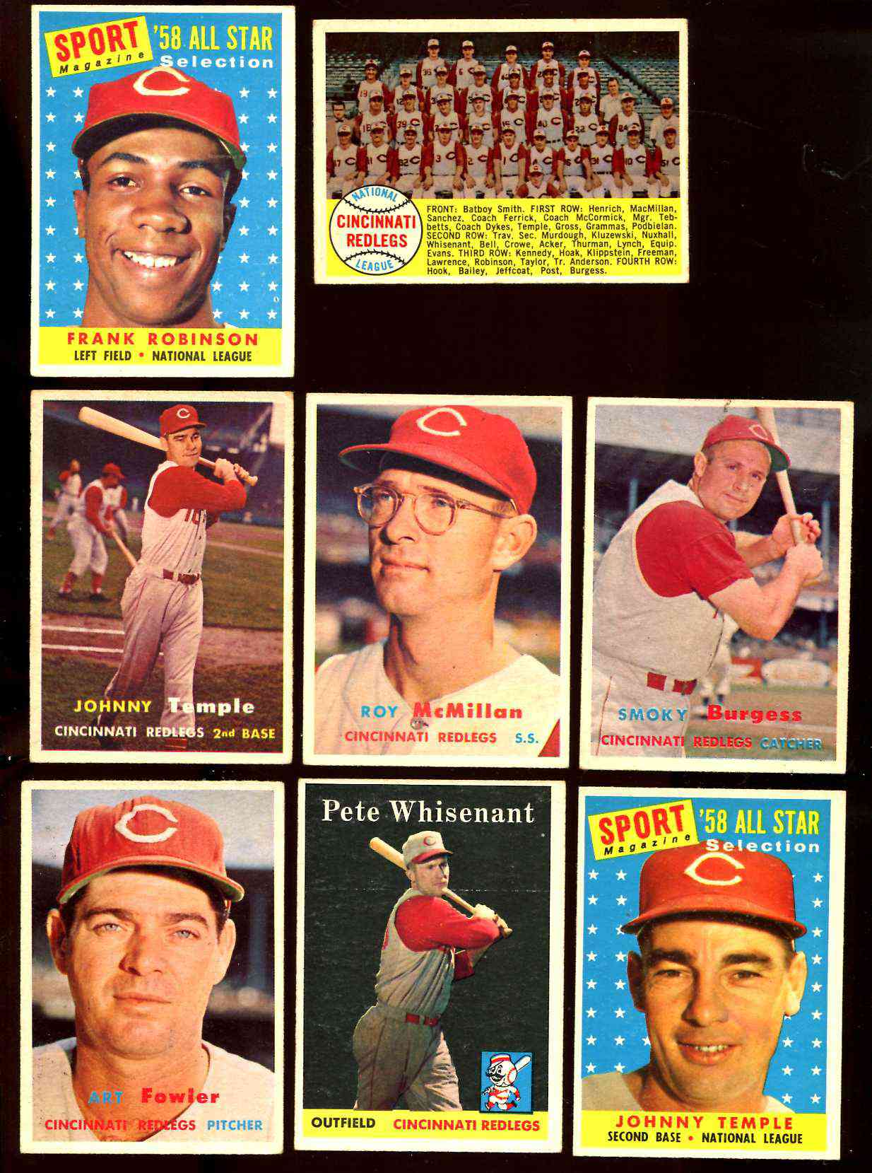 1958 Topps #478 Johnny Temple All-Star (Reds) Baseball cards value