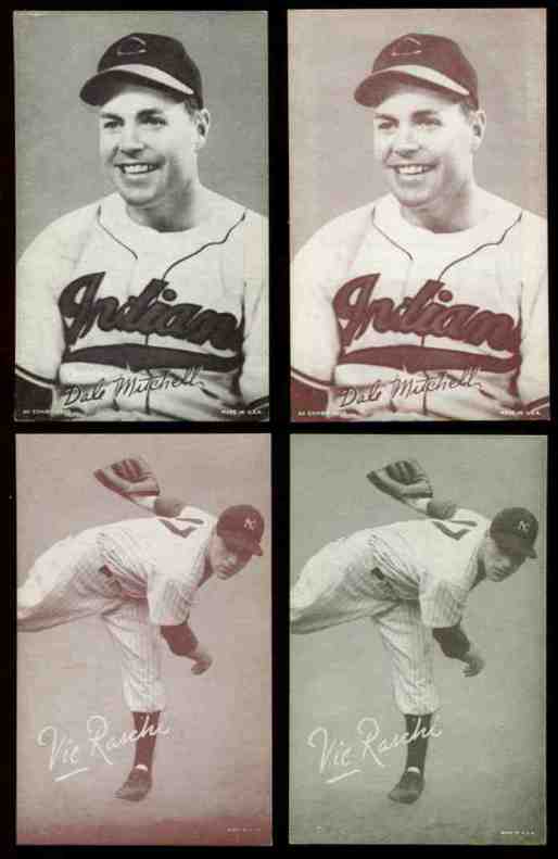 1947-66 Exhibits #237 Vic Raschi (Sepia) Baseball cards value