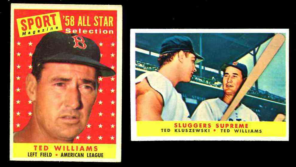 1958 Topps #485 Ted Williams All-Star [#x] (Red Sox) Baseball cards value