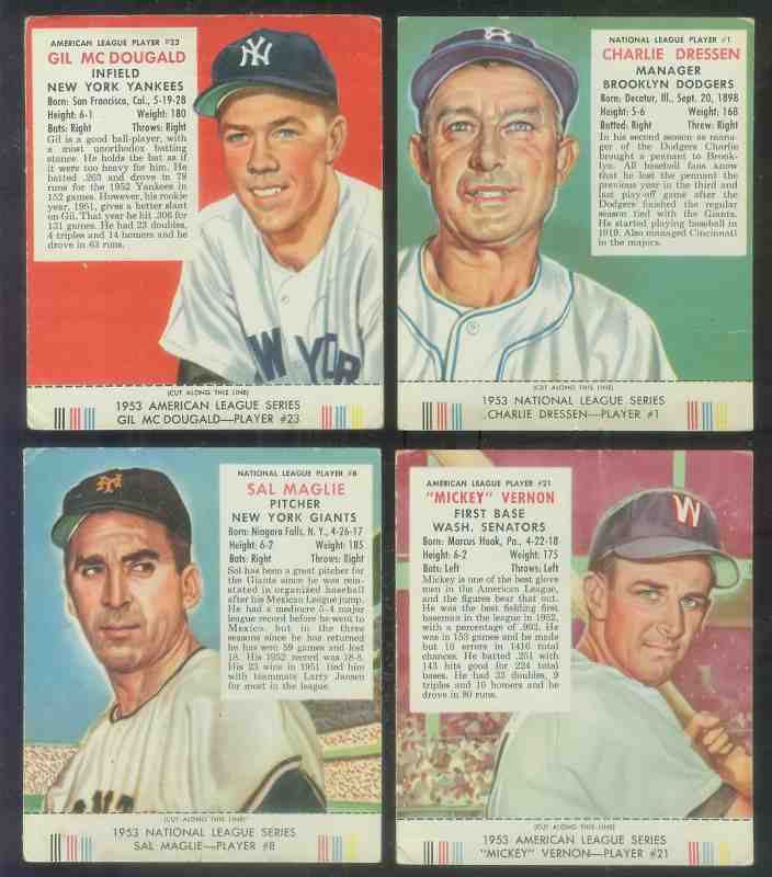 1953 Red Man #AL21 Mickey Vernon WITH TAB (Senators) Baseball cards value