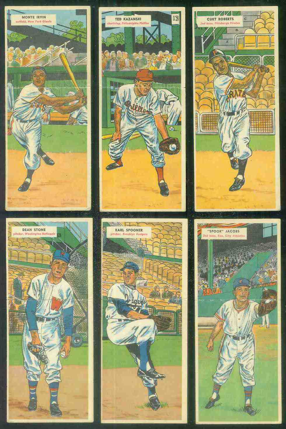 1955 Topps Double Header #.19 Karl Spooner ROOKIE / #20 Jim Hughes [#x] Baseball cards value