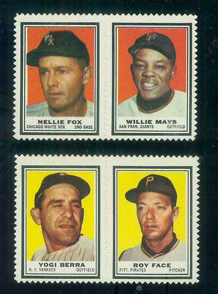 Nellie Fox/WILLIE MAYS - 1962 Topps STAMP PANEL (no/tab) Baseball cards value