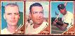 1962 Topps  [p] 3-Card PANEL - Jerry Kindall, Ozzie Virgil & Chuck Hinton