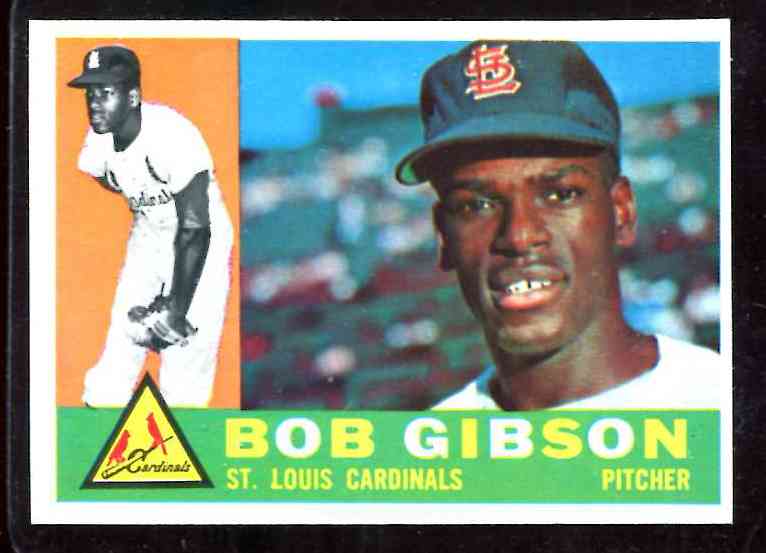1960 Topps #.73 Bob Gibson (2nd year card) [#a] (Cardinals) Baseball cards value