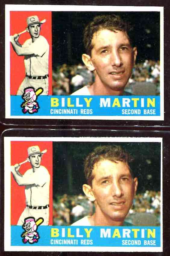 1960 Topps #173 Billy Martin [#] (Reds) Baseball cards value