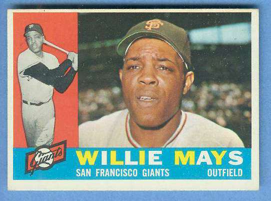 1960 Topps #200 Willie Mays (Giants) Baseball cards value