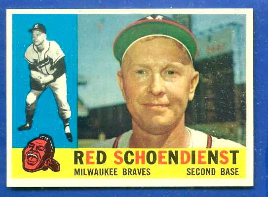 1960 Topps #335 Red Schoendienst [#] (Braves) Baseball cards value