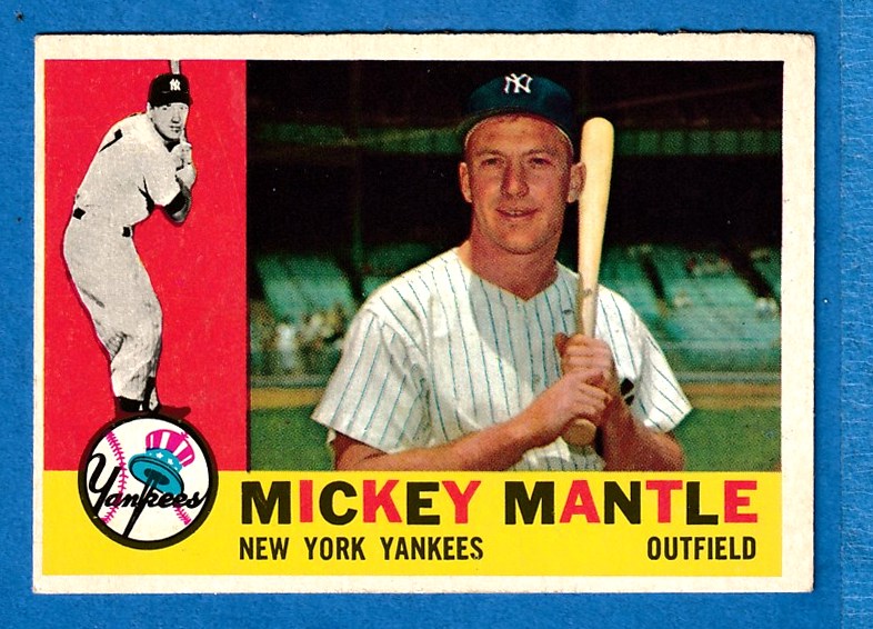 1960 Topps #350 Mickey Mantle (Yankees) Baseball cards value